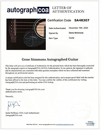 Gene Simmons assinou autógrafo ibanez bass -guitarra de tamanho completo - beijo acoa