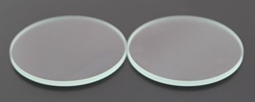 2pcs 64 mm x 4 mm de lente plana de vidro transparente lente redonda