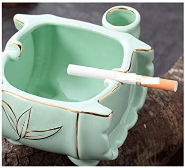 Uxzdx cinza-ashtray-ashtray cerâmica cinza para cigarro interno e externo da sala de estar em casa cerâmica criativa