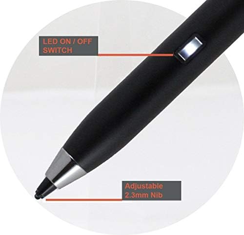 Broonel Black Point Fine Digital ativo caneta de caneta compatível com o Asus Vivobook S15 S533 15.6