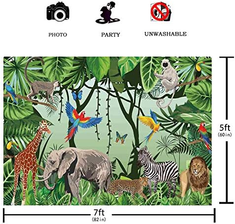 Funnytree Jungle Cenário Animais Tropicais Festa de Aniversário de Baby Chuventi