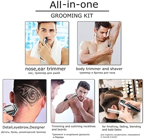 Clippers de cabelo para homens, corpo de barbeador elétrico de corpo facial Máquina de barbear seco para homens aparador de corpo recarregável Razor de barba elétrica Razor de barba