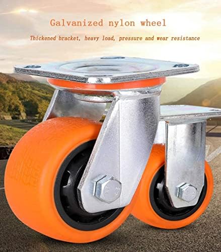 rodízios rodízios pesados ​​rodízios de nylon galvanizados 100 mm Roda de roda direcional roda de roda direcional roda industrial