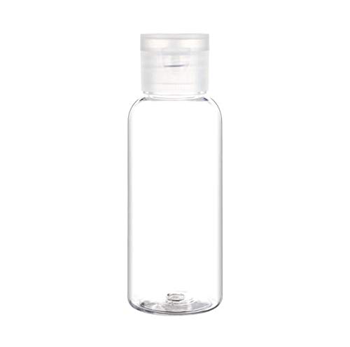 Gokeop 1oz de garrafas de tamanho pequeno de viagem, recipientes de cosméticos de plástico transparente para shampoo e loção de higiene