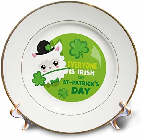 3drose irlandês lhama com todo mundo é irlandês na ilustração do dia de St Patricks - pratos