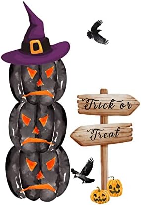Halloween truque ou tratamento da sala de estar decoração de parede decalques de parede de parede de abóboras chapéu de bruxa boo decalques