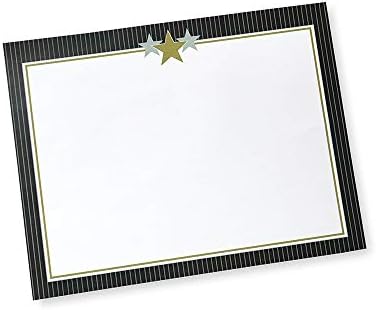 Papel de certificado do Gartner Studios, branco com borda de ouro e prata, 80 lb 8,5 ”x 11”, 900 contagem