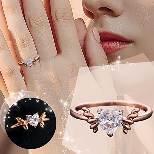 2023 requintado anel de diamante de diamante anel mulheres de noivado anel de jóias de jóias anel justificado