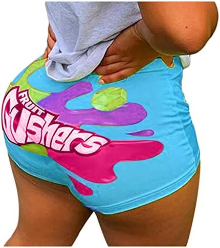 Latinday Sexy Women Shorts Cartas Imprimento Esporte Treino Esportivo Clubwearwear Casa Casa Atraente Fit Bottoms