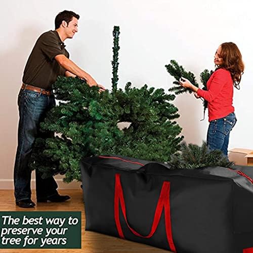Tampa da árvore de Natal, sacos de armazenamento impermeabilizados grandes sacos de armazenamento a vácuo, alças duráveis