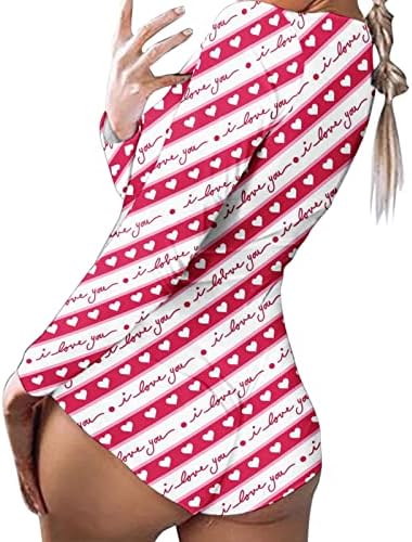 Macacão de calças para mulheres impressão de impressão de macacão comprido macacão de pecunda de roupas de tração do dia dos namorados manga feminina