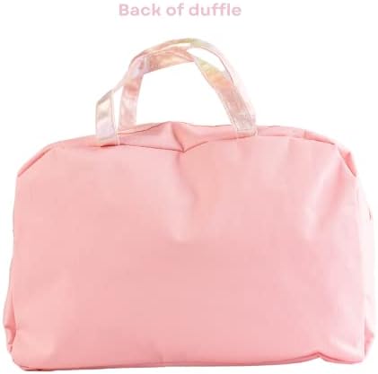 Bag de garotas rosa Tie Dye para dança, viagens, esportes ou ginástica - 18 x 7 x 12 polegadas