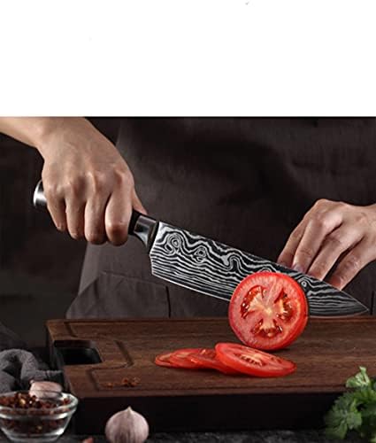 Goldtech Products 8 ”Chef Profissional's Kitchen Knife - Aço inoxidável alemão de alto carbono, maçaneta de madeira Pakka e design