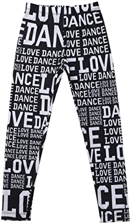 Loloda Girls 'Tie-Dye Letters Imprima Leggings ativos exercícios de dança atlética Executando calças de ioga Ativo