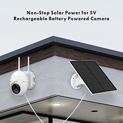 Painel solar de 5W para câmera de segurança ao ar livre sem fio compatível com câmera de vigilância alimentada por