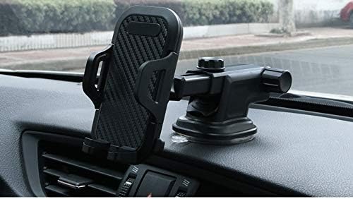 Portador de telefone Xyeu para carro, 3 em 1 carro Mount Cradle para o painel de arenio para ventilação de ar para o pára-brisa 360 graus Ratção livremente ajustável para telefones celulares com largura 1,97 -3,94-Black