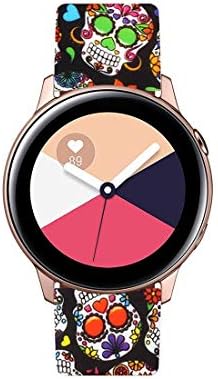 Gincoband colorido Galaxy Watch Bands para Samsung Galaxy Watch 42mm, Galaxy Watch Attivo 40mm, Galaxy Watch Active2 40mm 44mm, Gear Sport, Rose Gold Watch Buckle for Women