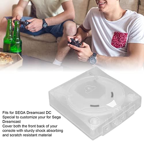 Casca de alojamento de plástico, absorção de choque de caixa transparente resistente para Sega Dreamcast DC
