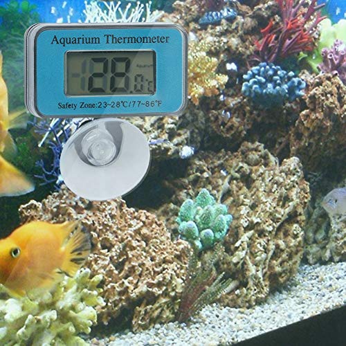 Termômetro de peixe, termômetro de temperatura de aquário à prova d'água profunda, termômetros de água LCD Tela de leitura conveniente