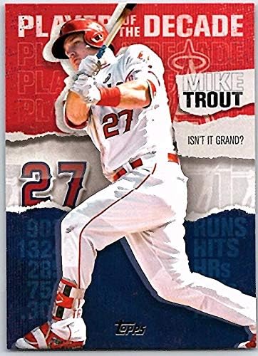 2020 Topps Player of the Decade #MT-19 Mike Trout Los Angeles Angels MLB Baseball Trading Card
