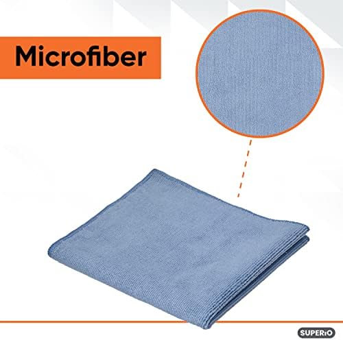 Pano de limpeza de microfibra Superio 12 x12 Raninhos de limpeza altamente absorventes para casa, cozinha, banheiro, carro 6 pacote de 6 pacote de várias cores codificadas