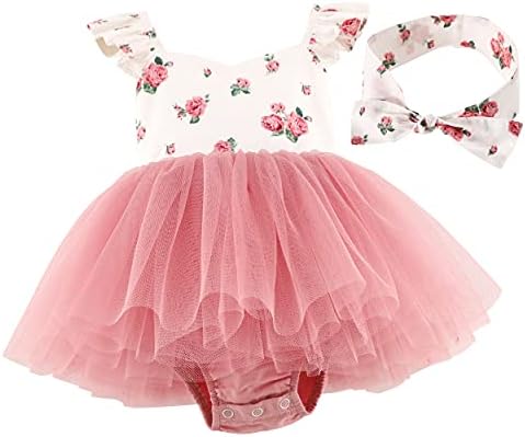 Flofallzique Summer Toddler Tutu Dress Vestido Infantil Baby Romper Ruffle Sleeves Little Girls Wedding Birthday Tutu Vestidos