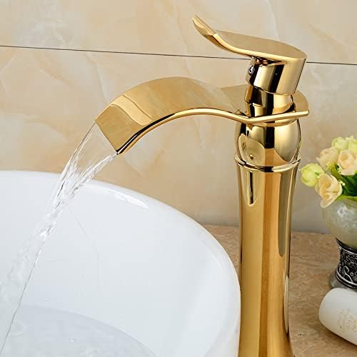 Pia de banheiro misturador de torneira de torneira montada na bacia montada torneira de água dourada tapunhas de água de ouro