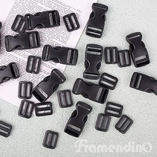 FRAMENDINO, 12 conjuntos de clipes de fivela de plástico de 3/4 polegadas de 3/4
