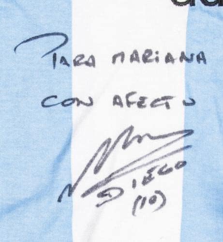 Diego Maradona assinou a Jersey da Adidas Argentina Game Model com JSA CoA - camisas de futebol autografadas