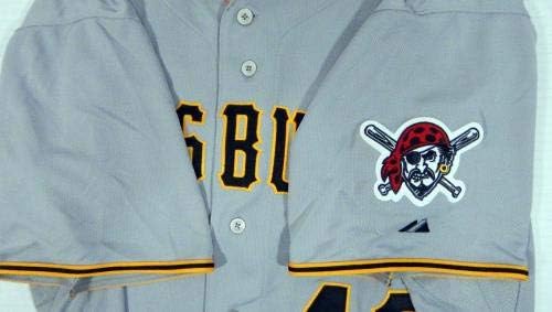 Pittsburgh Pirates 42 Jogo emitiu Grey Jersey Jackie Robinson Day 616 - Jerseys MLB usada para jogo MLB