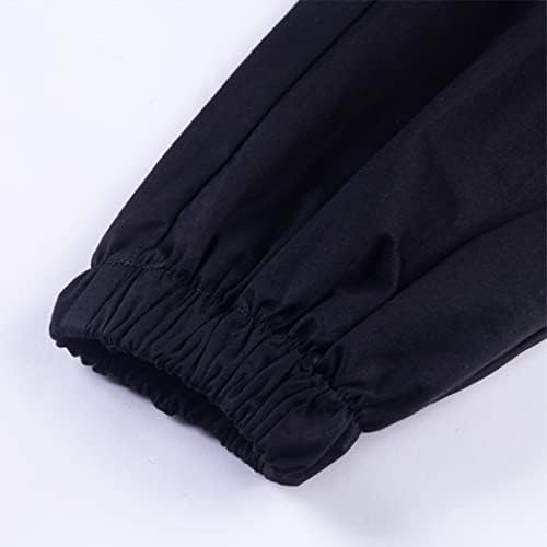 Calça de calça preta beisswow com bolso de bolso de bolso alta calça de moletom