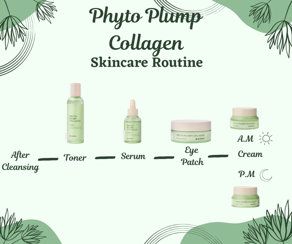 Mizon Phyto Plump Colágeno Serum, Colágeno da Planta, Anti ruga, fórmula vegana hidratante e segura