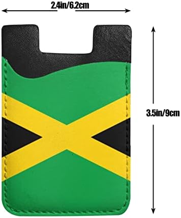 Titular de cartão de telefonia da Jamaica PU PULHA DE CARTO DE CARTO DE CARTO DE CATURA DE CATURA DE CARTO DE CARTO DE CATURA 3M Mangas adesivas para todos os smartphones