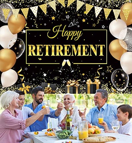 Feliz cenário de aposentadoria de aposentadoria extra grande de aposentadoria de ouro preto Backgrody Phondicthy Momen Mulheres Mulheres de Aposentadoria Partem