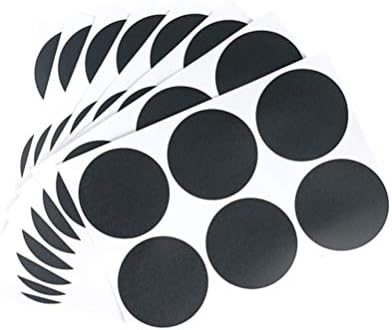 Nuobesty Sticker Rótulos de 20 folhas Rótulos de quadro -negro Round Round Seeling Setors redondos em preto preto sela