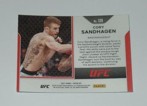 Cory Sandhagen assinado automaticamente 2021 UFC Prizm Panini Card #126 241 Night Fight - Cartões UFC autografados