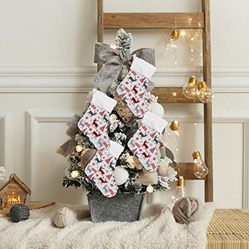 Meias de Natal de Alaza de Natal de Christmas Snowflakes Classic Classic personalizadas pequenas decorações de meia