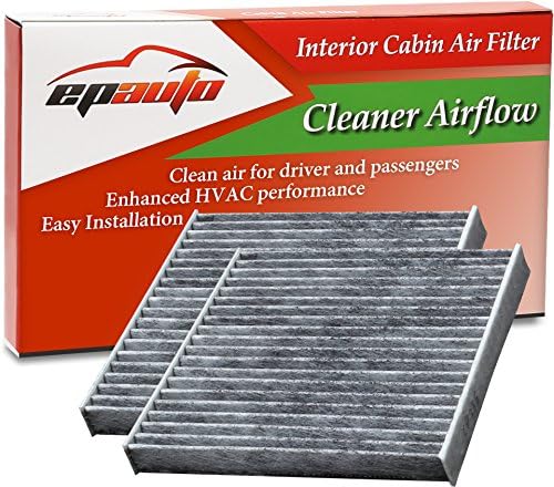 2 pacote - Epauto CP285 Filtro de ar da cabine premium inclui carbono ativado