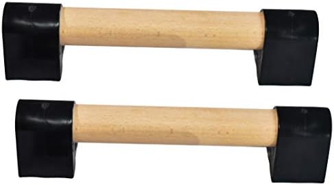 Mini paraletas de madeira preparados para ginástica ou barras para cima. Portátil.