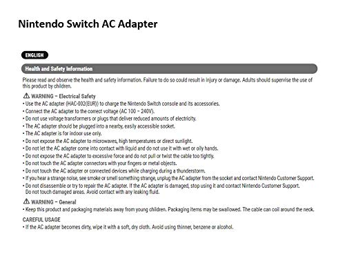 Adaptador CA da Nintendo Switch