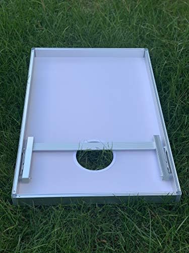 Backyard Champs Corn Hole Outdoor Game: 2 placas dobráveis ​​de cornhole e 8 sacos de feijão, estrutura de alumínio com placa MDF