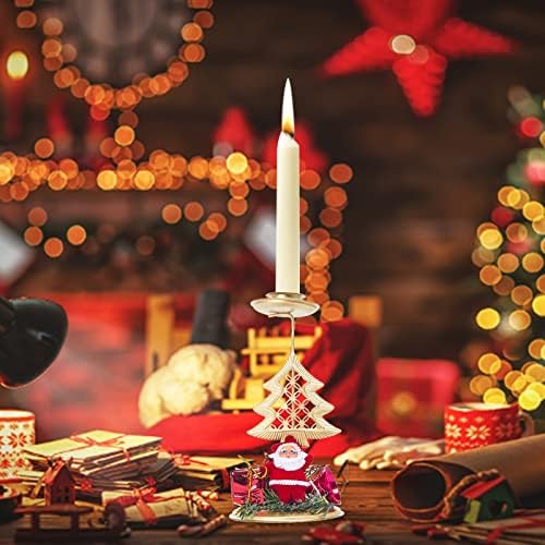 2022 Oncente de vela de ferro forjado de Natal Ornamentos de vela de vela de vestiários de vestiários de Natal Ornamentos de castiã