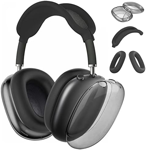 Aiaabq para airpods max capa de caixa, tampa de capa de capa/ouvido de capa/ouvido anti-arranhão/tampa da cabeça da