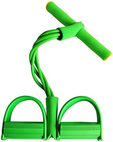 ASDFFFFFFFFF GOM 4 Bandas de resistência ao tubo LATEX Pedal Exerciser -up Pull Rope Expander Elastic Bands Yoga Equiga Pilates Workout, Green