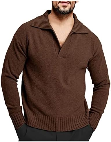 Dudubaby masculino Mock Button Button Sweater Twisted Stand Gollar Twitlover Somé de moda de cor sólida