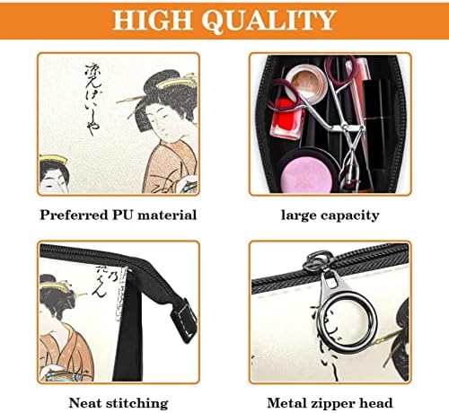 Tbouobt Bags cosméticos sacos de maquiagem para mulheres, pequenas bolsas de maquiagem sacos de viagem, pintando japonês
