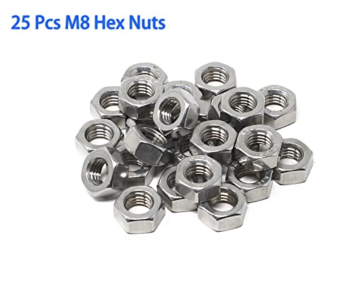 IEXCELL 50 PCS M8 x 30/35/40/45/50 Aço inoxidável 304 Kit de variedade de parafusos de parafusos de tampa da cabeceira