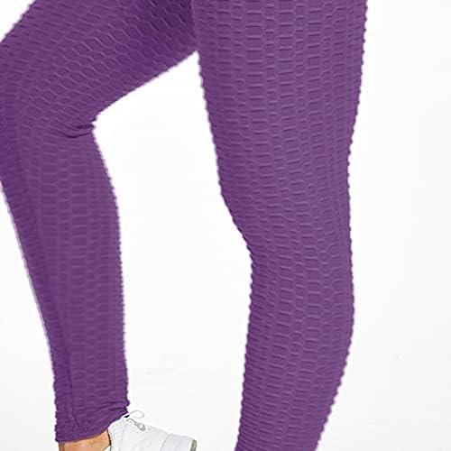 Calças de ioga de perna larga feminina com lateral lateral ioga bolha alta cintura da cintura Fitness Fitness Pants levantando