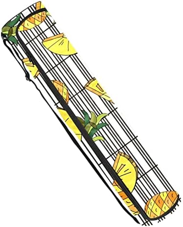 Saco de tapete de ioga ratgdn, abacaxi amarelo Exercício de ioga transportadora de tape