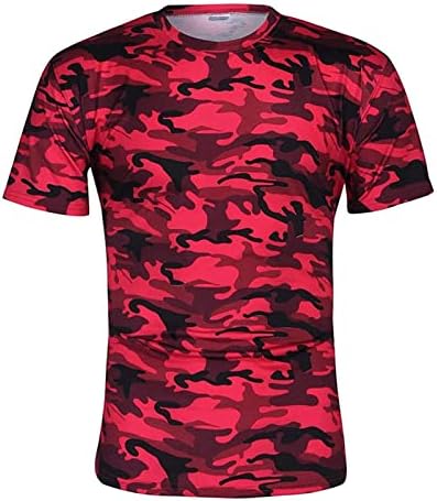 Camuflagem de camuflagem de camisetas vintage masculino camuflagem camuflagem de camuflagem Tops Sports Sports Fitness Militar